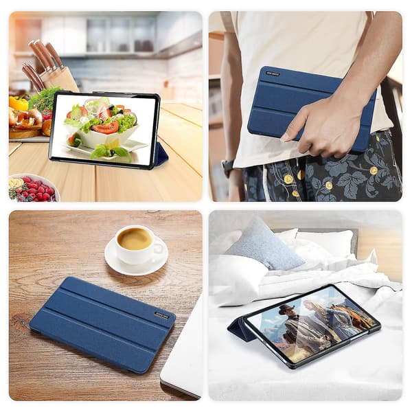 Fodral för Samsung Galaxy Tab S6 Lite Case Ultra Thin Smart Cover med pennhållare Auto Wake Blå