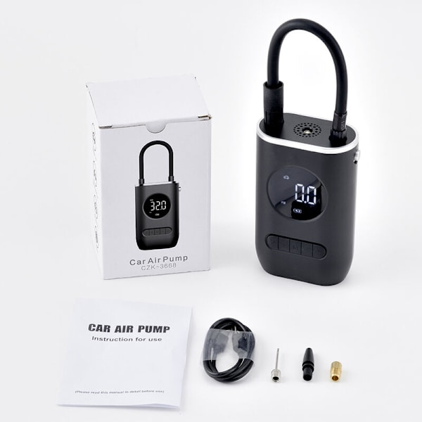 Bärbar Luftkompressor, 150 PSI Mini Elektrisk Cykelpump