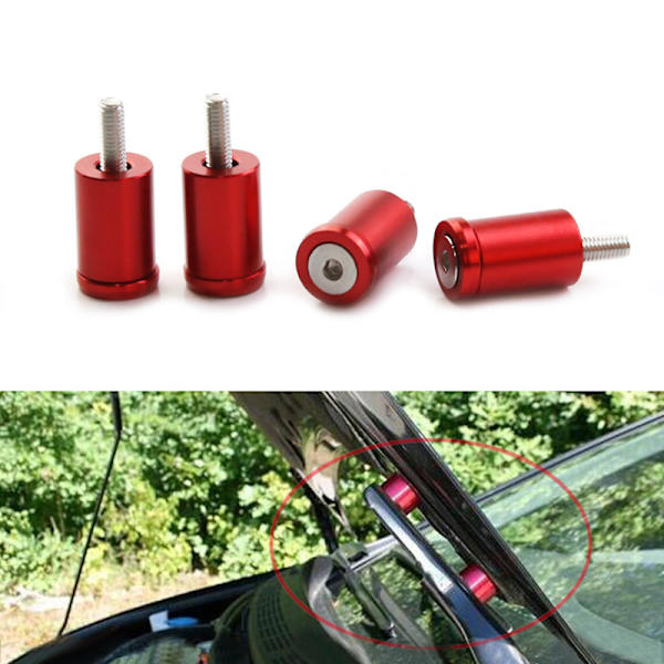 Bil ombygget hætte ventilation booster JDM aluminiumlegering racing hætte booster(sølv)