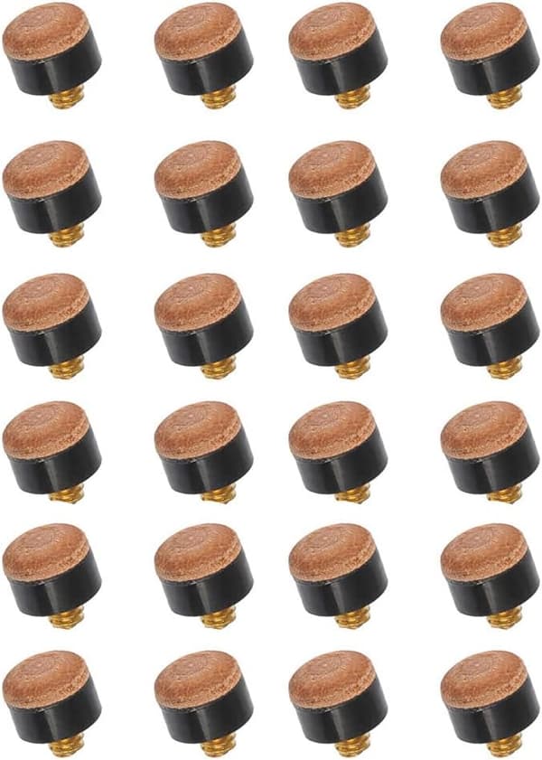 Billardkø Tip, 10mm Skrue-i Proces Billard Tip, Kø Tip Brun til Snooker