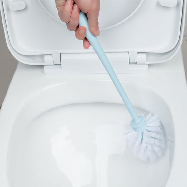 Standard toalettborste, PP-material, svart borste, BPA-fri, blå, storlek 41,5*12 cm