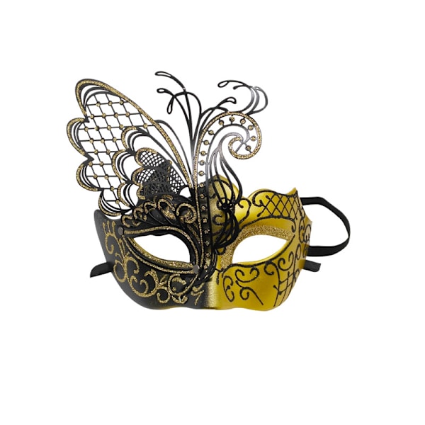 2 stk. Gull Venetianske masker, Metall Masquerade masker, Parmasker, Prom, Karneval