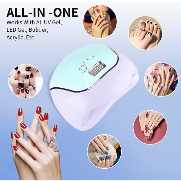 UV LED neglelampe manicure og pedicure