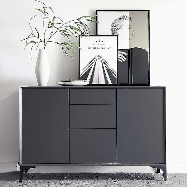 (Svart) 10 cm Set med 4 metallben för soffa, möbelfötter i modern stil