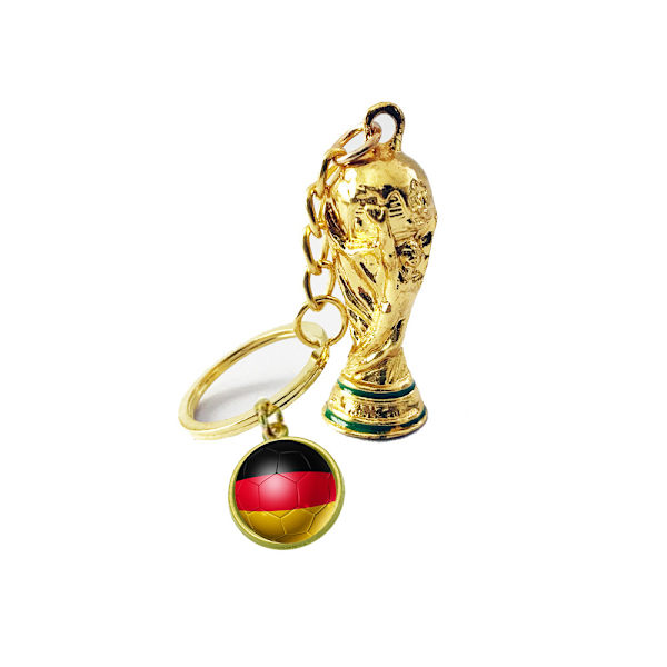 1 st Qatar VM fotbollspokal nyckelring ryggsäckstillbehör födelsedagspresent fotbollsfans souvenir (Tyskland)