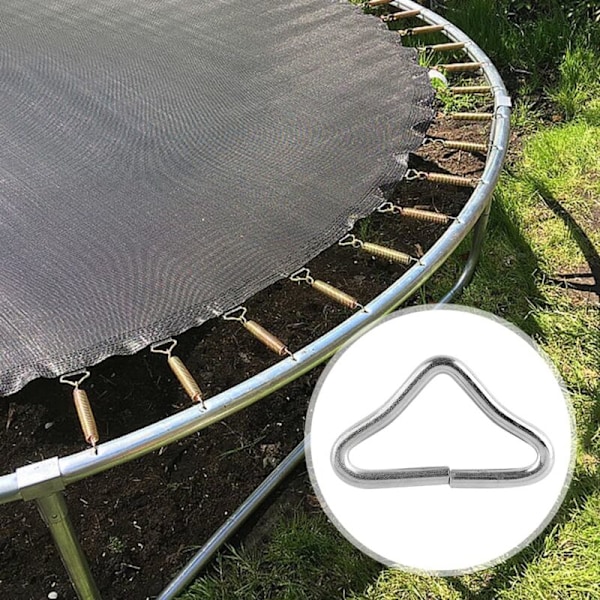 10-pack Trampolin Triangelspännen - Triangulära V-ringar för Trampolinreparation