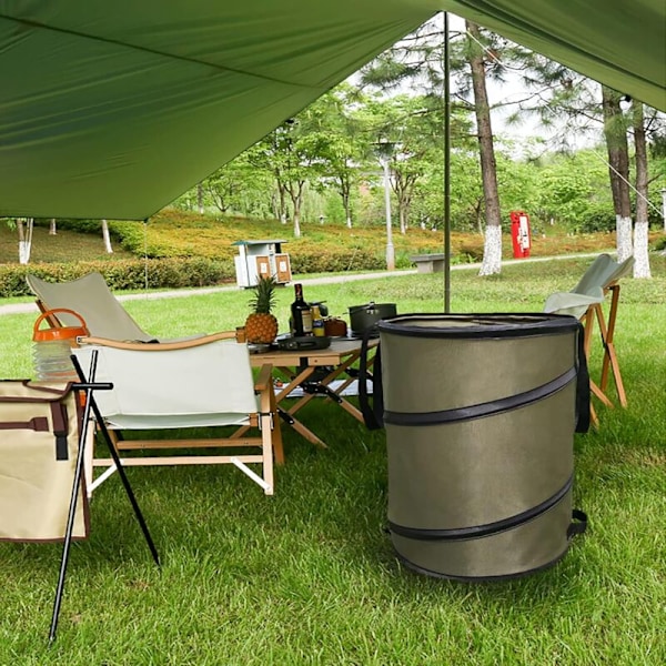 Camping skraldespand, bilspand, genanvendelig udendørs haveskraldespand, foldbar camping genbrugsskraldespand (10 gallons 3540 cm)
