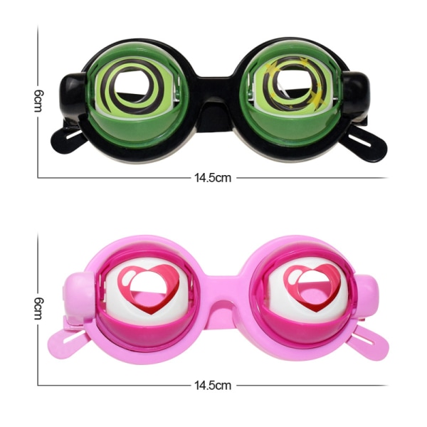 (Rose Yellow) Crazy Eyes - Funny Glasses,Creative Party Glasses,Creative Kids Glasses