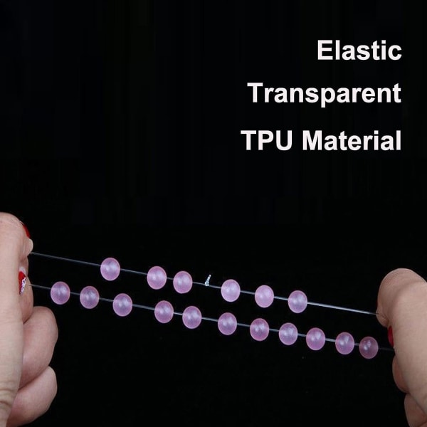 80m Elastisk Snøre 1mm Elastisk Snøre Håndverkssnor Elastisk Tråd (Transparent, 80m)