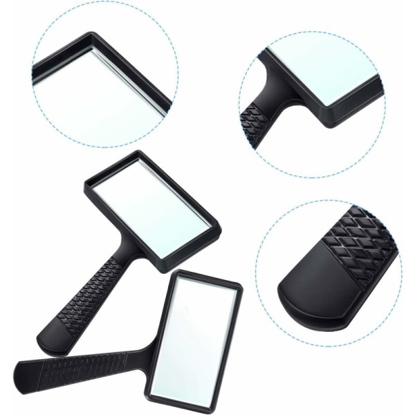 10X Bärbar Förstoringsglas, Rektangulär Förstoringsglas, Reptålig Glaslins för Äldre Läsning, Hobby, Reparation, Observation