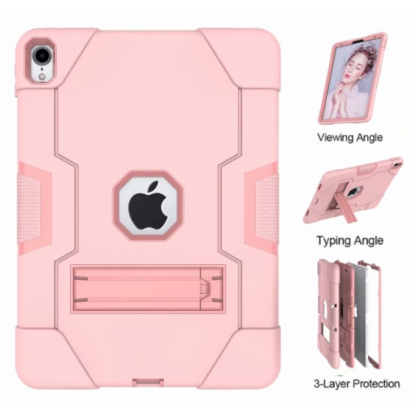 IPad Pro 11 tuuman case (vaaleanpunainen), kevyt, kestävä, iskunkestävä ja tukeva phone case, kova PC + silikonisekoitettu iskunkestävä koko kehon suoja