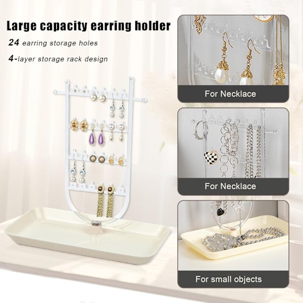 Øre-spænde dør med bakke, smykke display støtte kvinde øreringe kvinder til kæder øreringe ringe armbånd smykke organizer, 1 rum