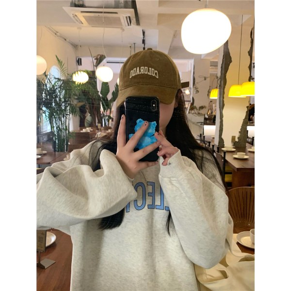 Klassisk high-end spennehatt, allsidig casual baseball caps, myk topp brodert toppluet, trendy vinter, One size fits all（brun）
