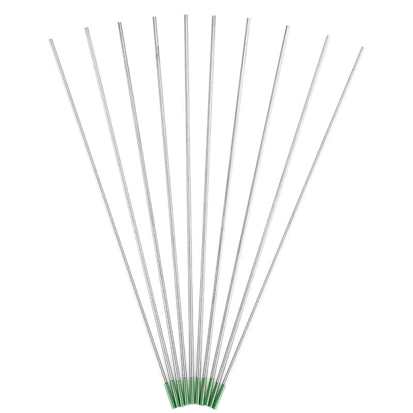 Volfram TIG Svetselektrod, (Grön, WP) Hög Konduktivitet Svetsning 10(2.4mm150mm)