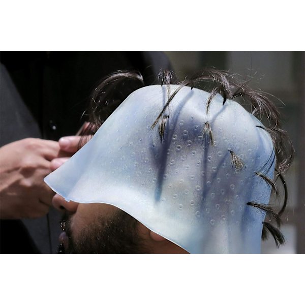 Blå - Hög Glansig Frostad Lock, Professionell Hår Salong Silikon Styling Verktyg, Frostad Krok Lock för Hårfärgning