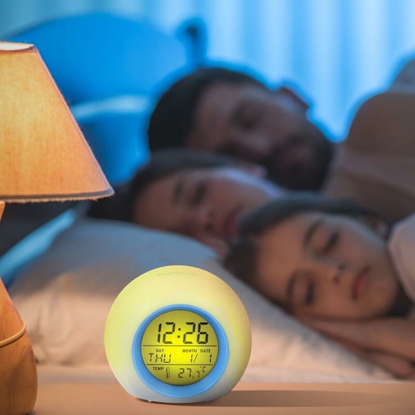 Digital väckarklocka batteri, digital uppvakning med LED digital väckarklocksdisplay av tidstemperatur, väckarklocka snooze väckarklocka.
