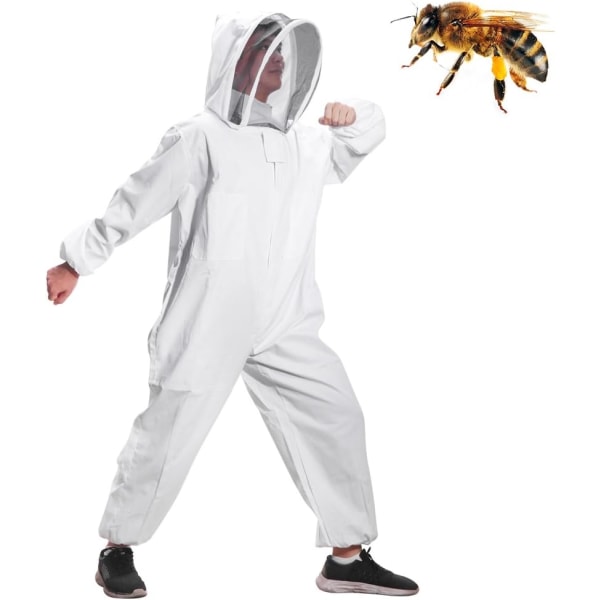 Beekeeping Suit, Beekeeping Veil with Beekeeping Outfit Suitable for Beginner and Commercial Beekeepers (Thicken L)