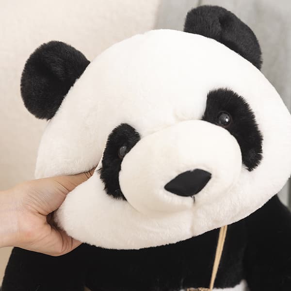 Panda pehmolelu - Eläväiset yksityiskohdat - Arvokas kumppani - Musta