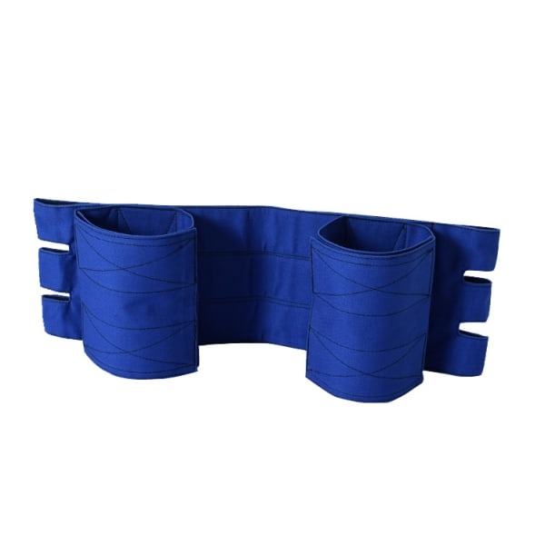 Kørestolsbenstropper (blå), justerbart elastikhjul i bomuld