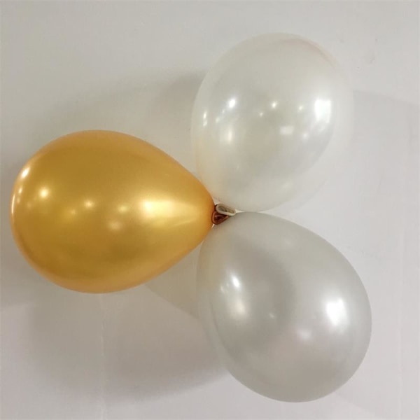 120 st Ballongbåge Kit Svart och Guld Konfetti Latexballonger, Guld Svart Vit Födelsedagsballonger för Bröllop, Pensionering, Baby Shower, Halloween