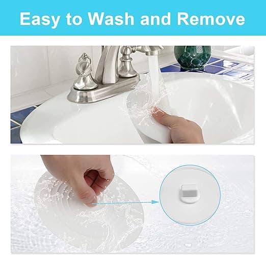 2-pack badpropp (vit och svart), universell 15 cm badpropp, diskbänkspropp, silikon diskbänkspropp, förhindrar läckage
