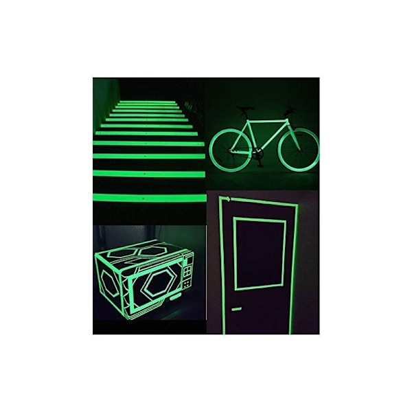 1cm5m Selvlysende Tape, Klistremerketape, fosforescerende bånd, Nattklistremerke fluorescerende, flyttbar, vanntett, fotoluminescerende-lys