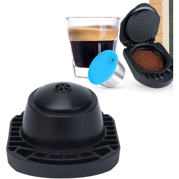 Återanvändbara svarta kaffekapslar kaffekapslar kopptillbehör för kaffemaskin