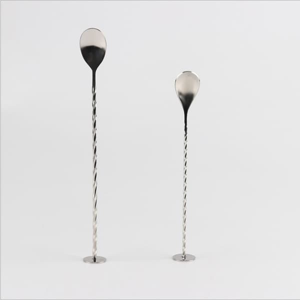 Cocktailskje med integrert muddler, rustfritt stål, 26 cm