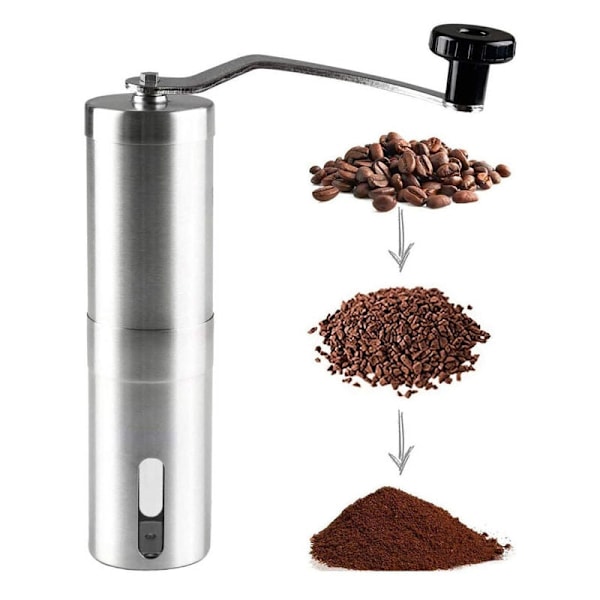 Manuell Kaffekvern (Justerbar) Rustfritt Stål Kaffekvern Manuell Kaffekvern Keramisk Kvern Bærbar og Plastfri Emballasje