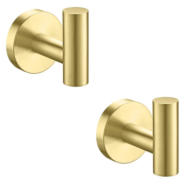 4 stk. håndklædekrog, badeværelseshåndklædekrog, vægkrog, frakkekrog (guld)