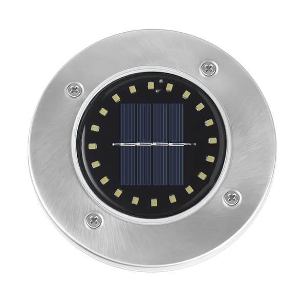 4PCS(4 hvite LED-lys) - Solbakkelys 8 Utendørs Vanntett IP65 Solcelle Stilys LED Vanntett Utendørs Belysning Projecte