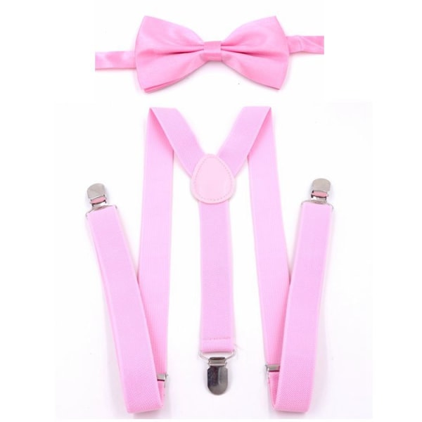 2-i-1 rosa slips for menn og kvinner Vintage look 3 lange clip-on rub