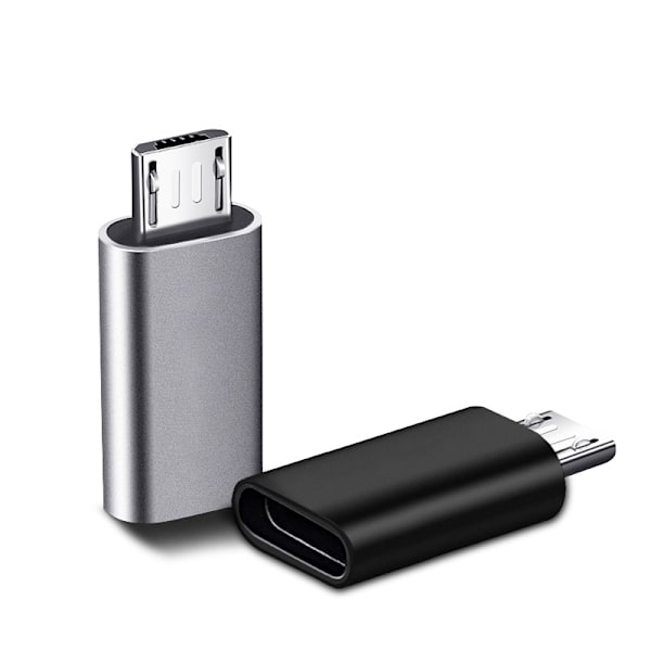 2 stycken USB C-adapter, Micro USB till USB C-adapter, USB C till Micr