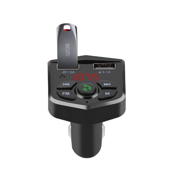 Bil MP3 Bluetooth-FM-sender Bluetooth-spiller Dobbel USB-håndfri FM-sender for bil