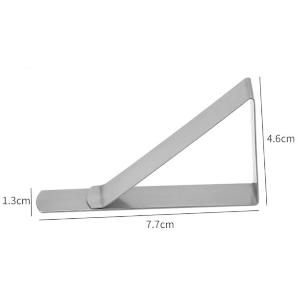 12 stk. tablettang 4,5 cm duk justerbar rustfri ståltang i rustfritt stål Hage duktang