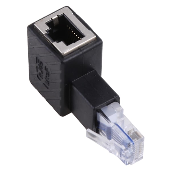 Højre Vinkel Albue Rj45 Han Til Hun Netværkskabel Lan Netværksforlænger 90 Graders Adapter