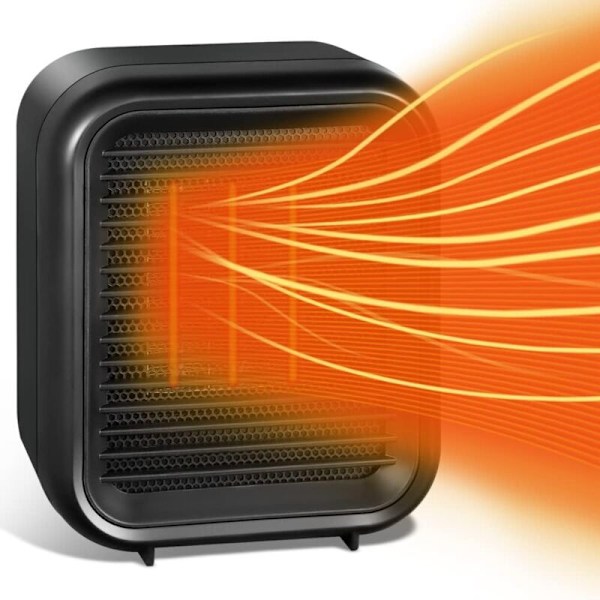 Mini keramisk radiator 800W - 2 effekttrin, overophedningsbeskyttelse