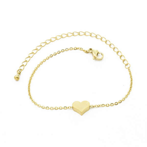 Gyldent Hjerte Armbånd