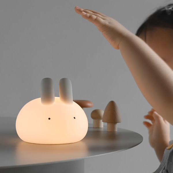LED Rabbit, silikoninen lastenhuonevalo baby ja toddler, pehmeä yö