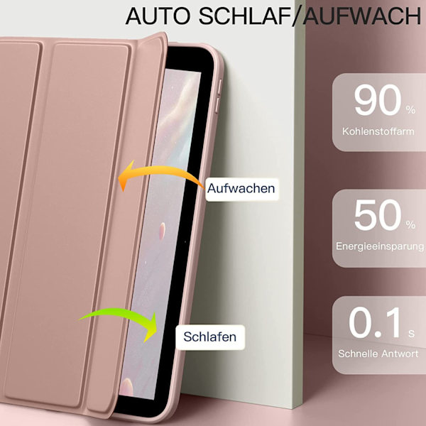Etui til iPad 10. generation, 2022 iPad 10.9 model, blødt TPU-etui til iPad 10, cover med Apple Pencil-holder, gennemsigtig bagside, automatisk vågning/dvale