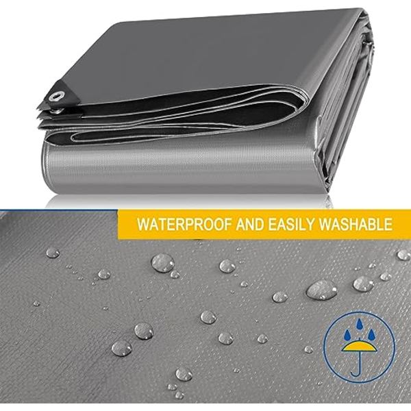 Polyeteenipeite 180g/m² vedenpitävä harmaa silmukoilla Tiheä peite 2x3m