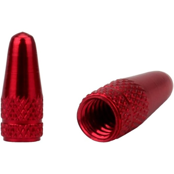 6 stk (røde) ventilhætter Franske cykelstøvhætter Aluminiumslegering Whee