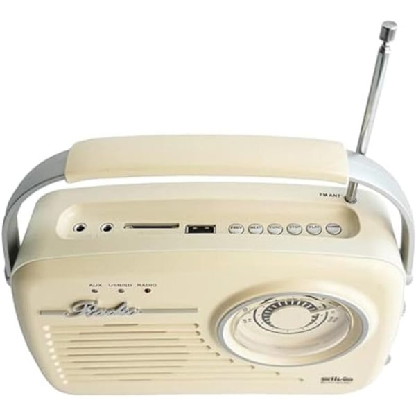 1965 Flaskeradio med beige batteri
