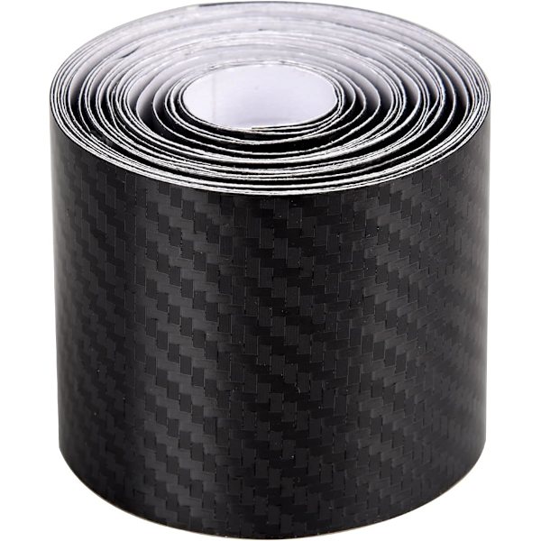 Karbonfiber Vinyl Wrap Strips Svart Karbonfiber Beskyttende Film Bil Dør med Luftutløser Kantbeskyttelse Anti-ripe Klistremerke for Interiør/Eksteriør Bil