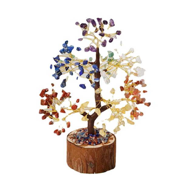 Agat Livets Træ - Positiv Energi Krystaltræ, Feng Shui Dekoration - Ædelsten Penge Bonsai Træ, Held Og Lykke Helbredende Krystaller - Meditationssten