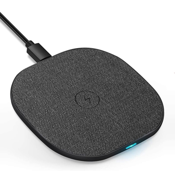 Læder trådløs opladning Ultra-tynd bærbar mobiltelefon trådløs hurtigopladning, egnet til iPhone 14 Pro/13/12/11/X/XR/Xs