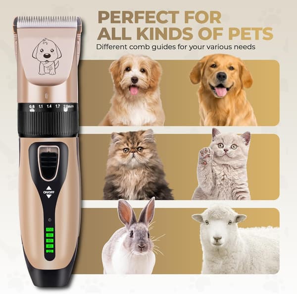 Hårtrimmer for hund, oppladbar