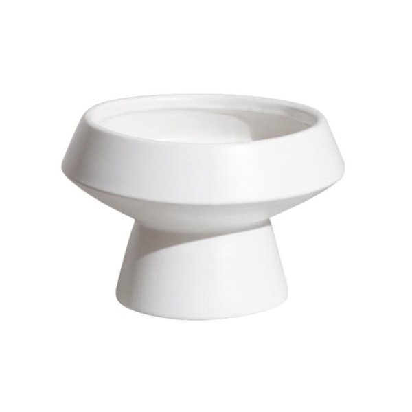 Vasdekoration Modern minimalistisk kreativ svartvit högfoten keramisk blomkruka (HP-F-4 vit)