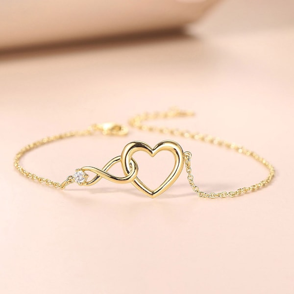 Kultainen liukusäädinrannekoru, Sterling Silver S925, säädettävä, täydellinen lahja naisille