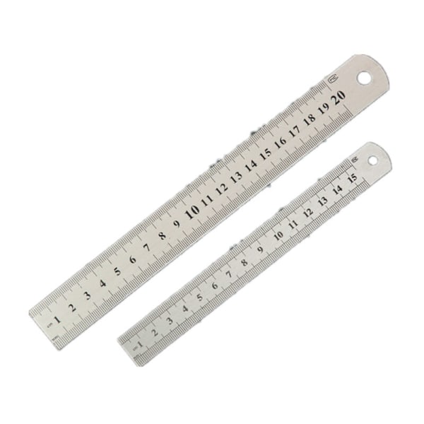 3 stk. Lineal 10cm 20cm 30cm Værktøj til studerende og kontor (rustfri stållineal)